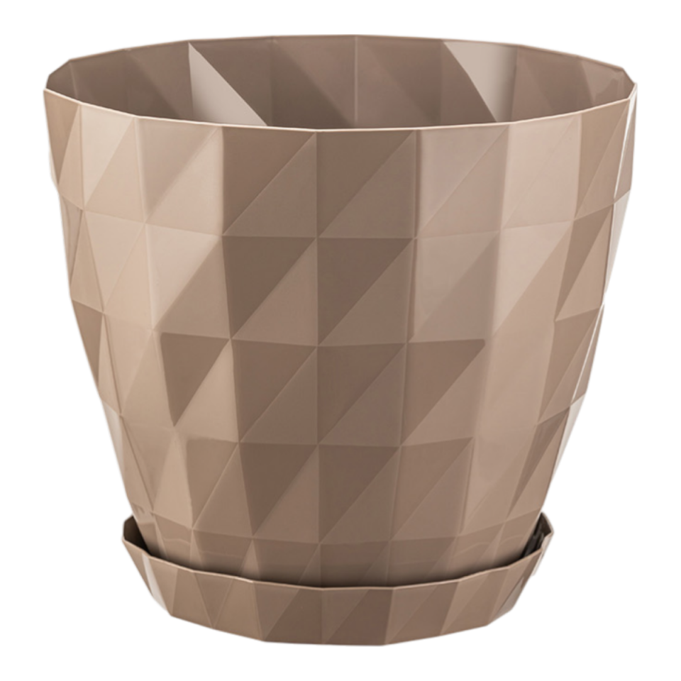 Kristal Saksı 3 NO - Mocha