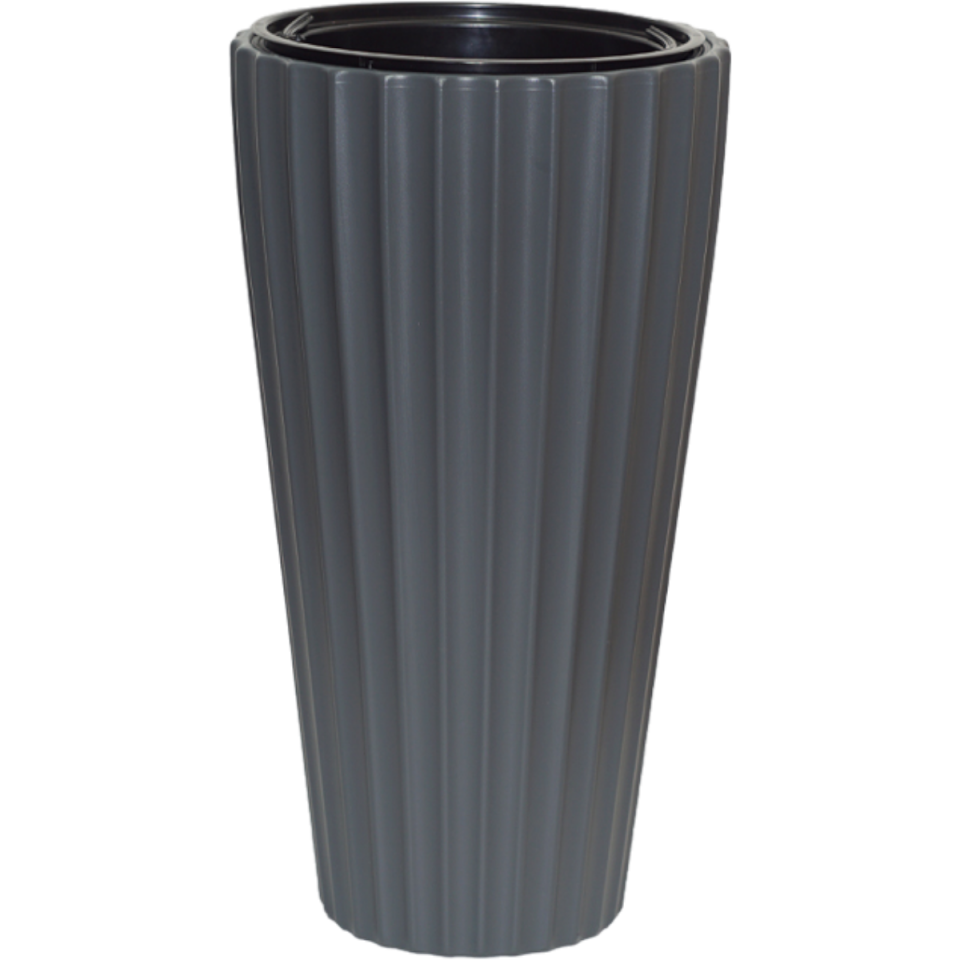 Lilyum Vazo Saksı 1 NO - Antrasit