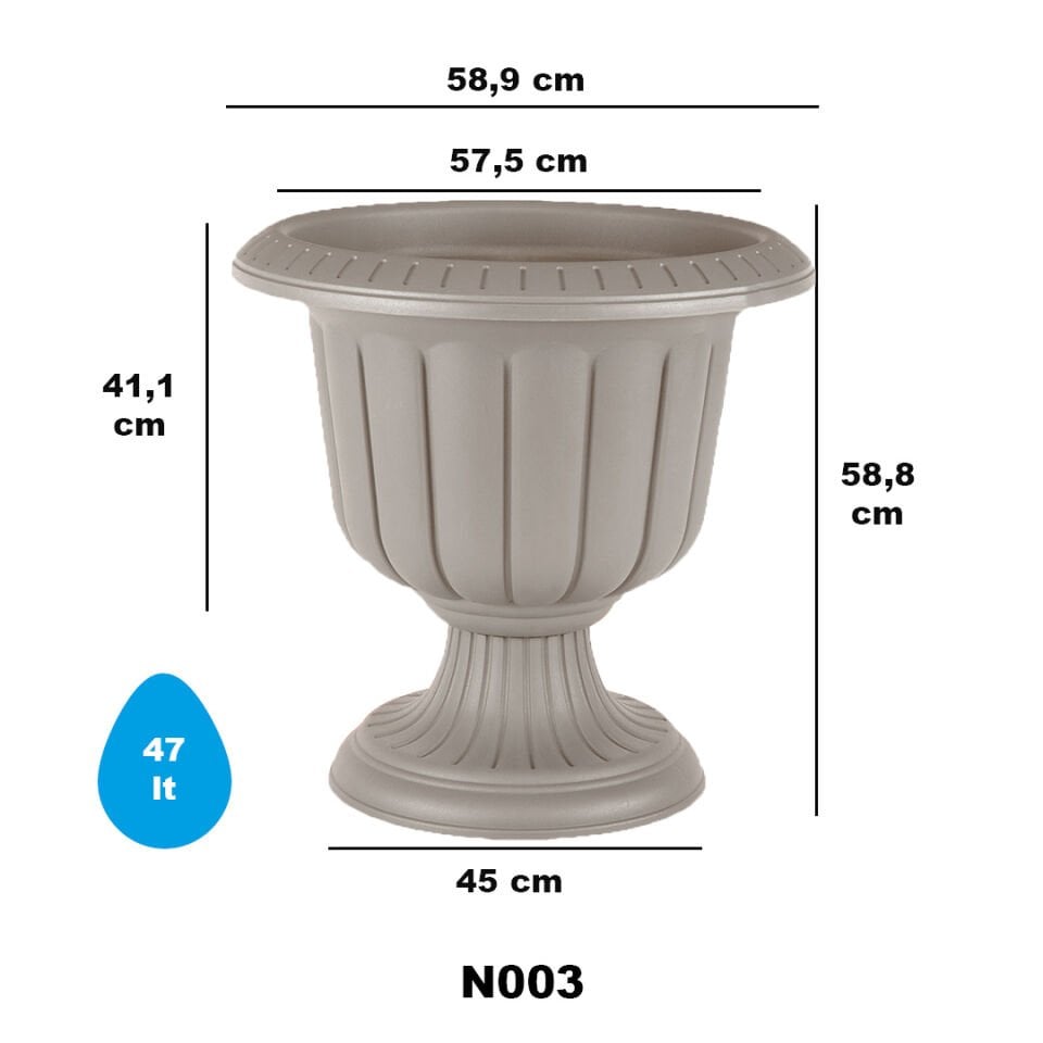 Nergiz Saksı 3 NO - Mocha