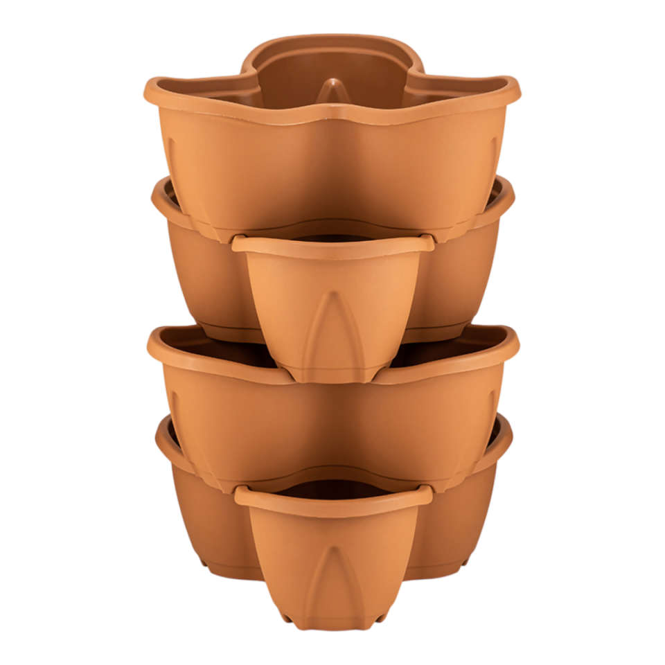 Pamukkale Saksı 4'Lü Set 3 NO - Kiremit