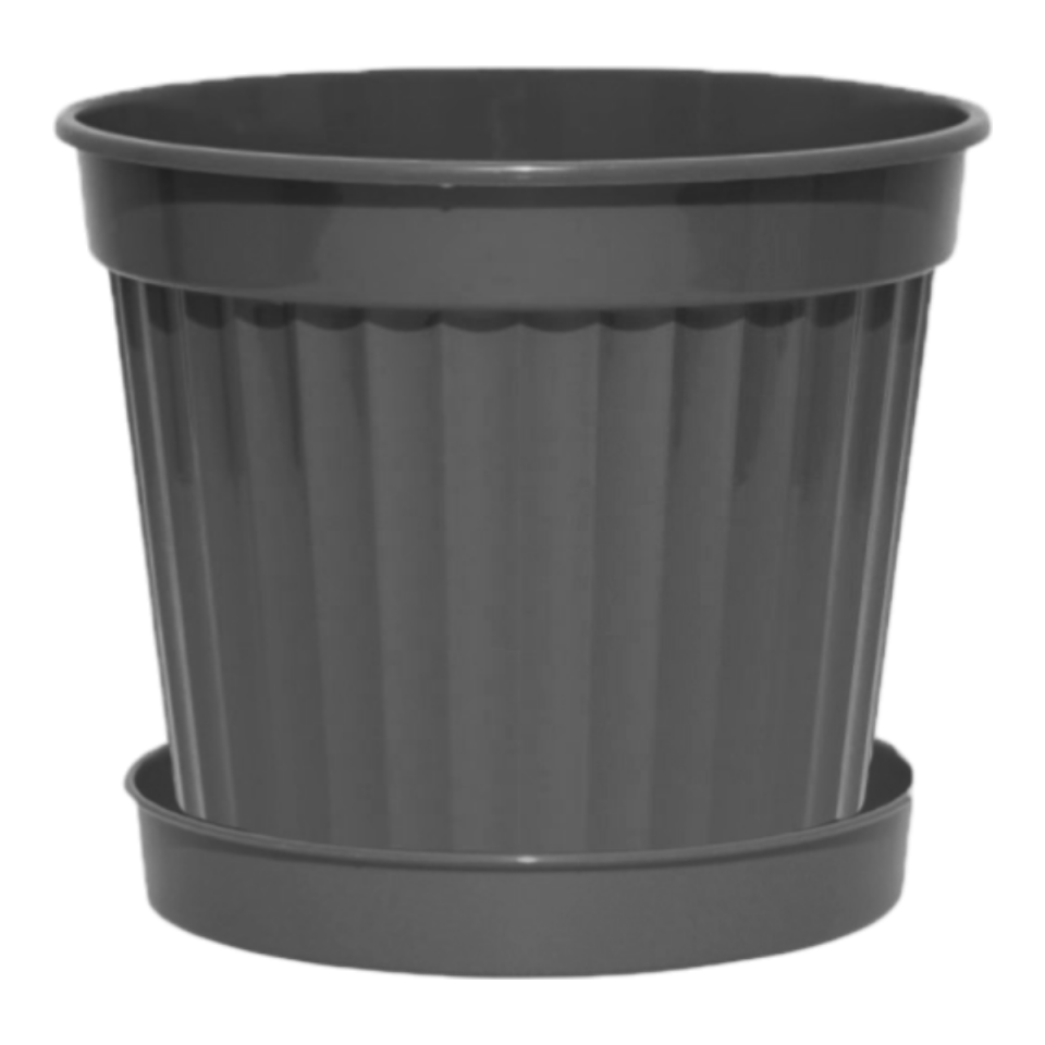 Serinova Klasik Saksı 12 No Antrasit – Plastik Saksı