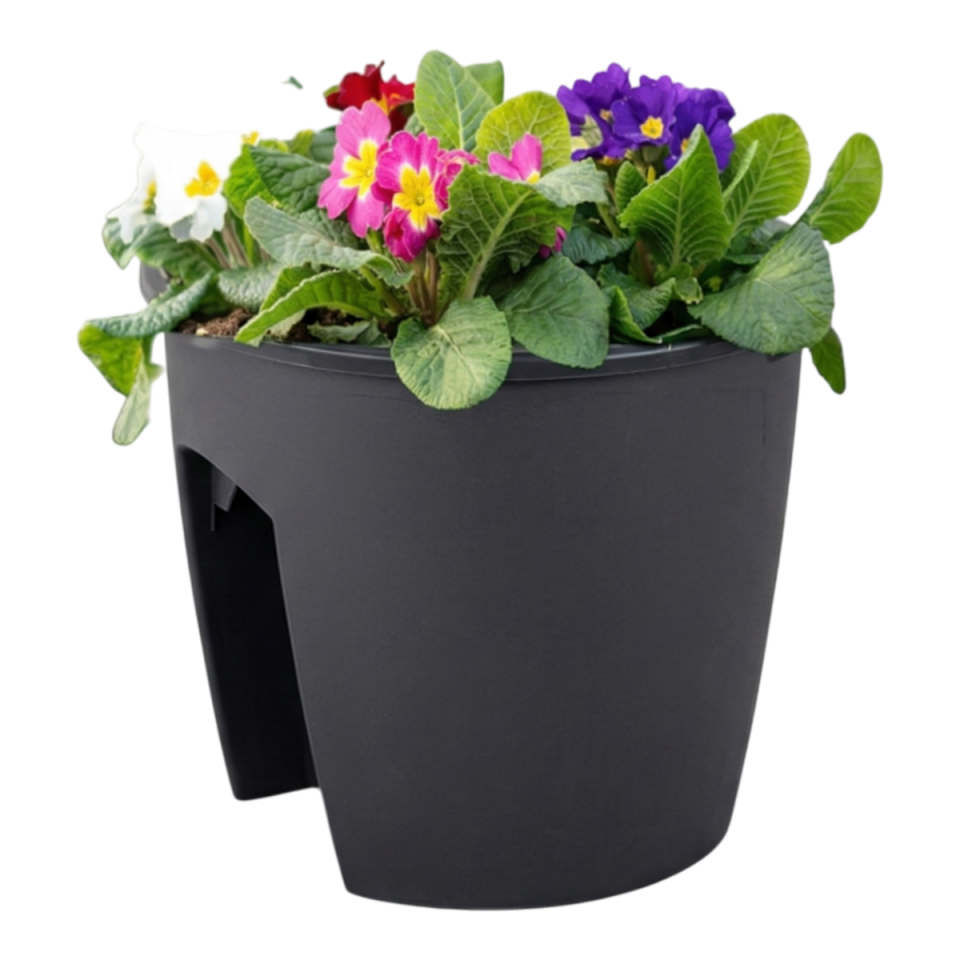 Safir Balkon Saksı 1 NO - Antrasit