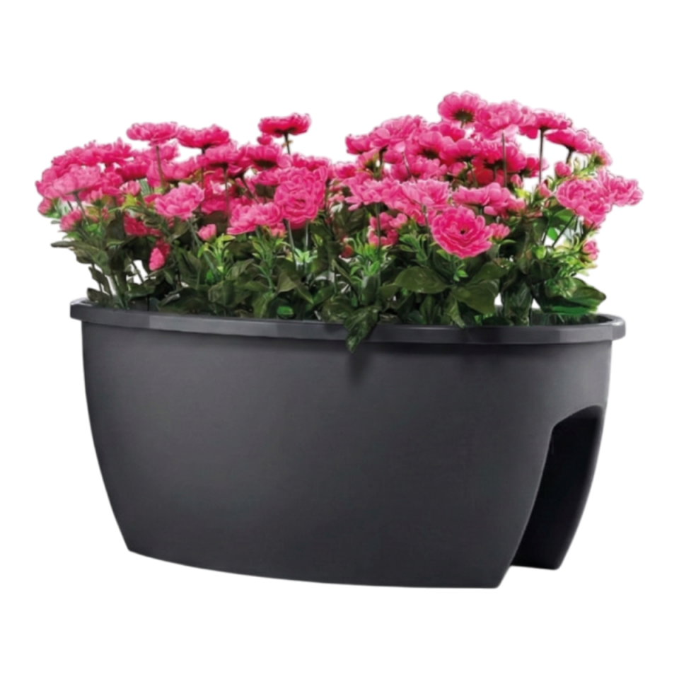 Safir Balkon Saksı 2 NO - Antrasit