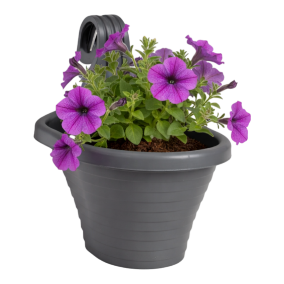 Tombik Saksı 1 NO - Antrasit