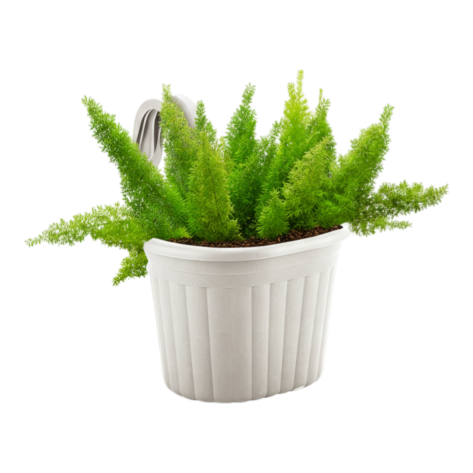 Tombik Saksı 2 NO - Kirli Beyaz