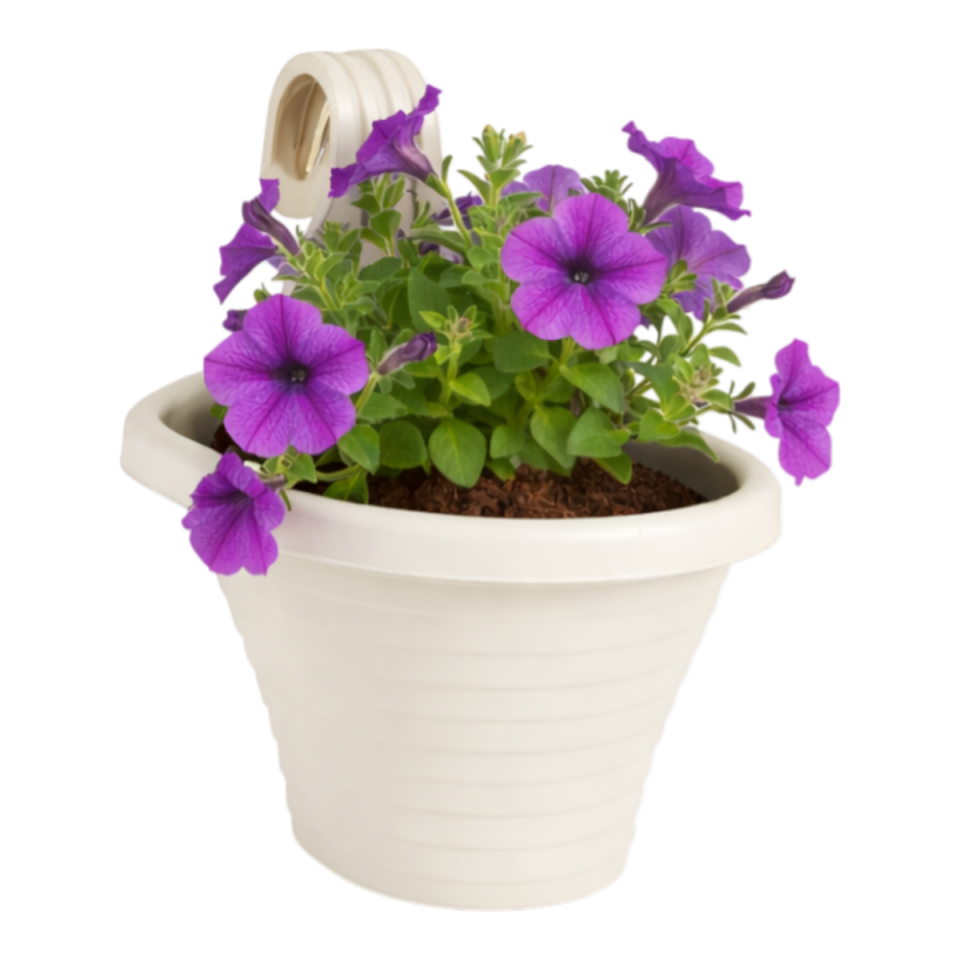 Tombik Saksı 3 NO - Kirli Beyaz