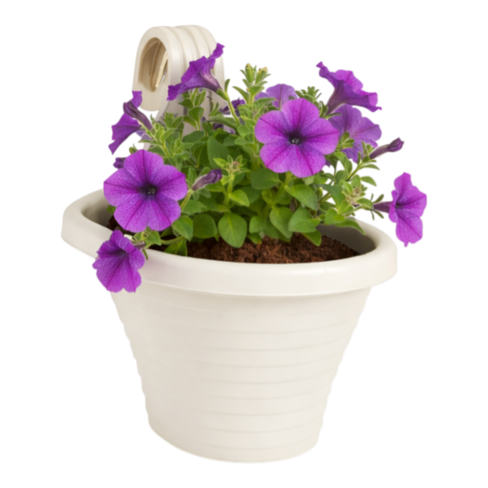 Tombik Saksı 3 NO - Kirli Beyaz