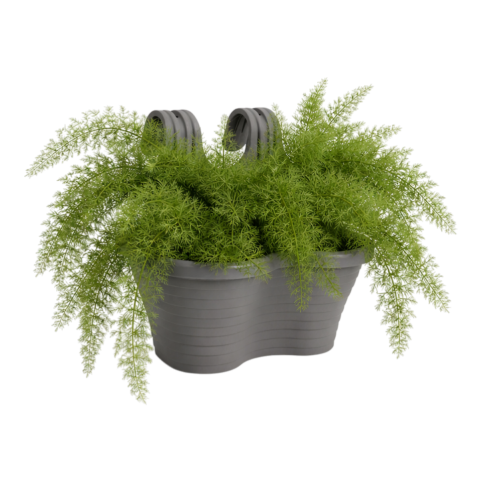 Tombik Saksı 4 NO - Antrasit