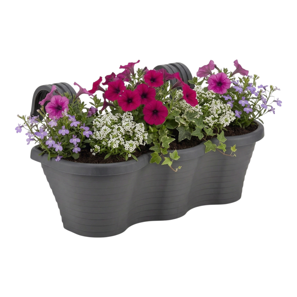 Tombik Saksı 5 NO - Antrasit
