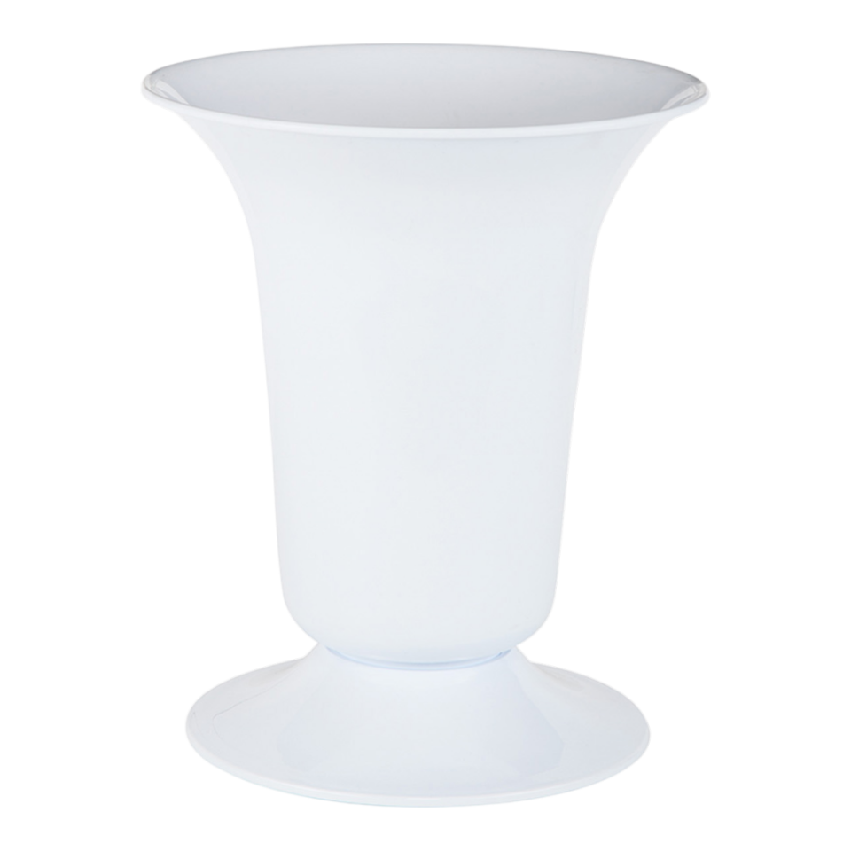 Lale Kesme Çiçek Vazosu Beyaz