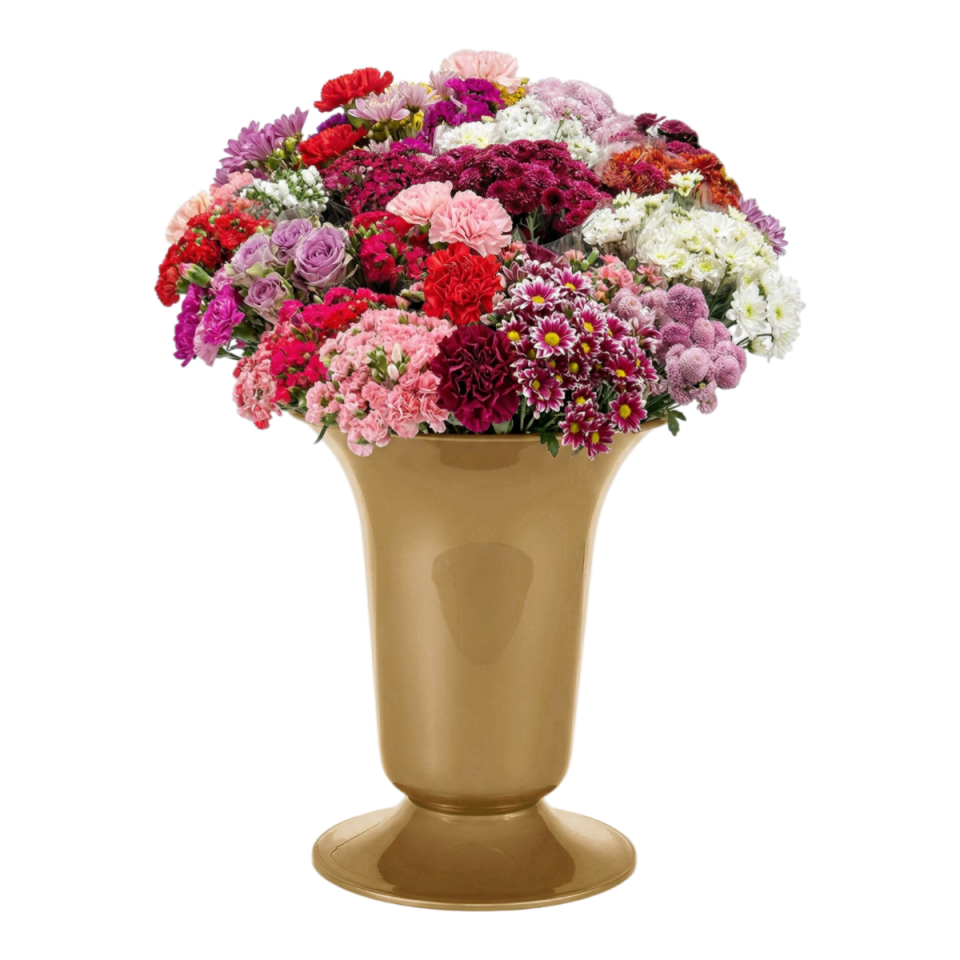 Lale Kesme Çiçek Vazosu Altın