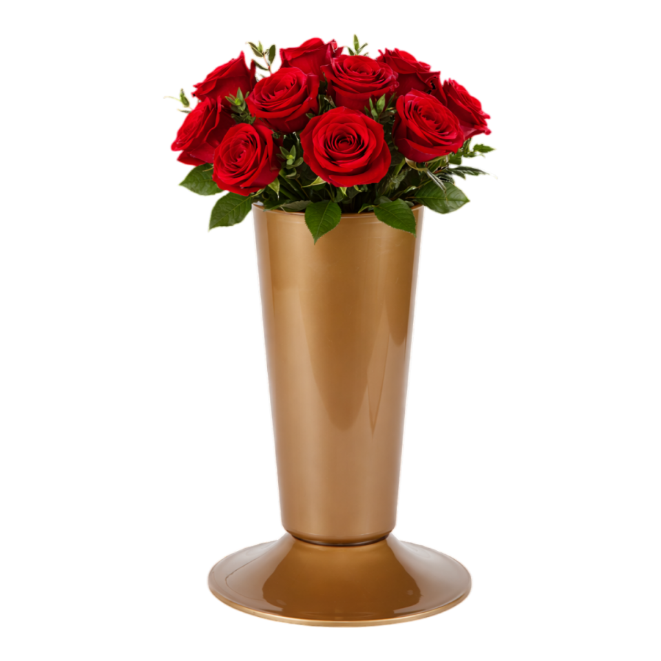 Konik Kesme Çiçek Vazosu 2 - Altın