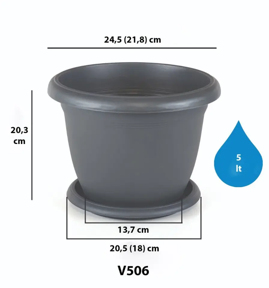 Villa Saksı 5 NO - Antrasit