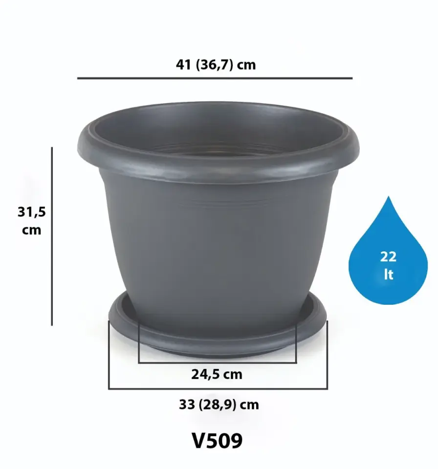 Villa Saksı 9 NO - Antrasit