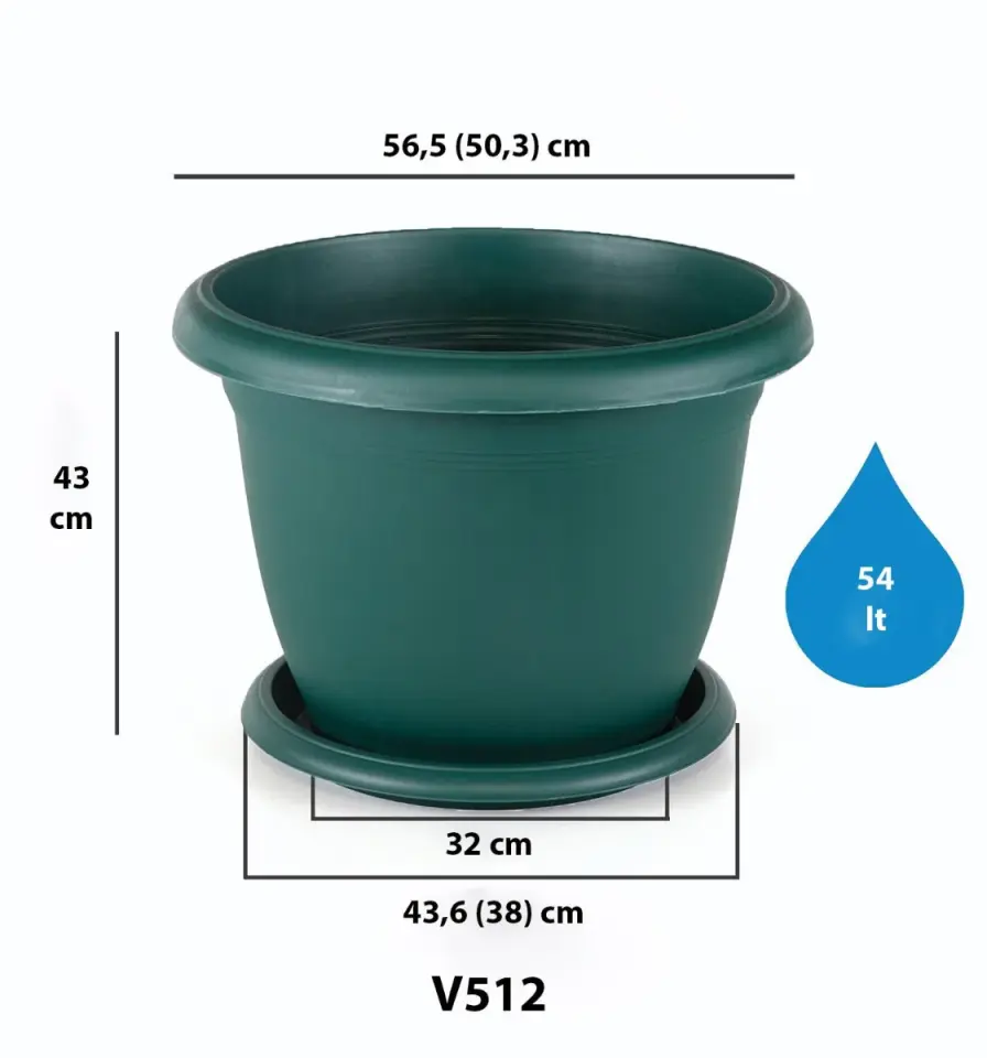 Villa Saksı 12 NO - Yeşil