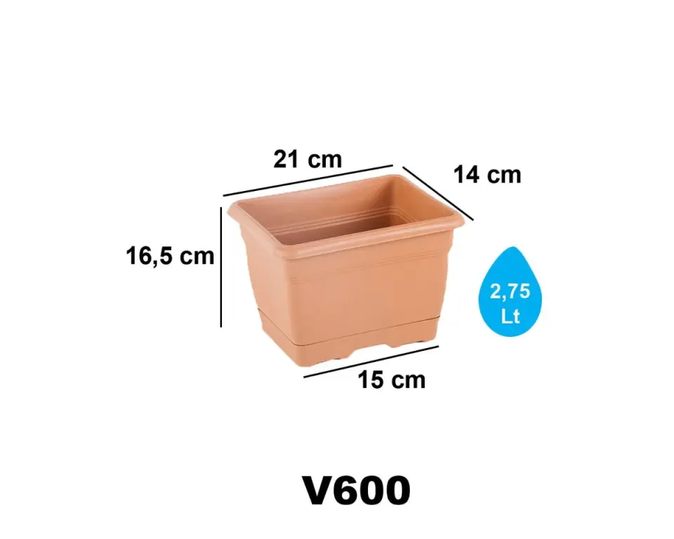 Villa Balkon Saksı 0 NO - Kiremit
