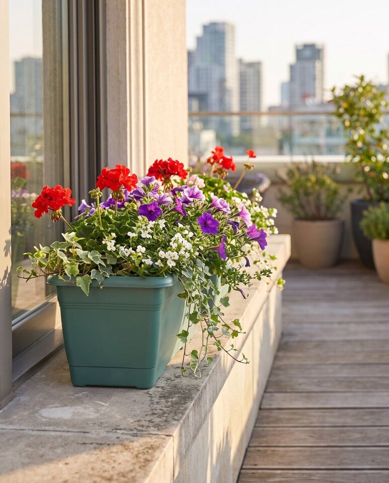 Villa Balkon Saksı 1 NO - Yeşil