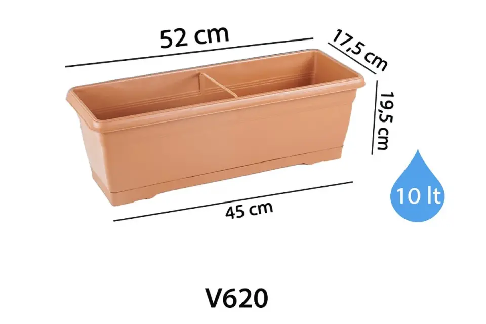 Villa Balkon Saksı 2 NO - Kiremit