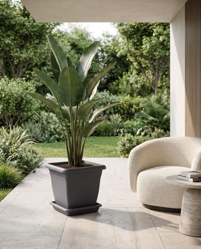 Villa Kare Saksı 5 NO - Antrasit