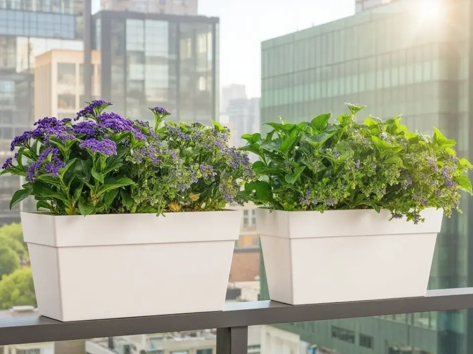 Yalı Balkon Saksı 1 NO - Kirli Beyaz
