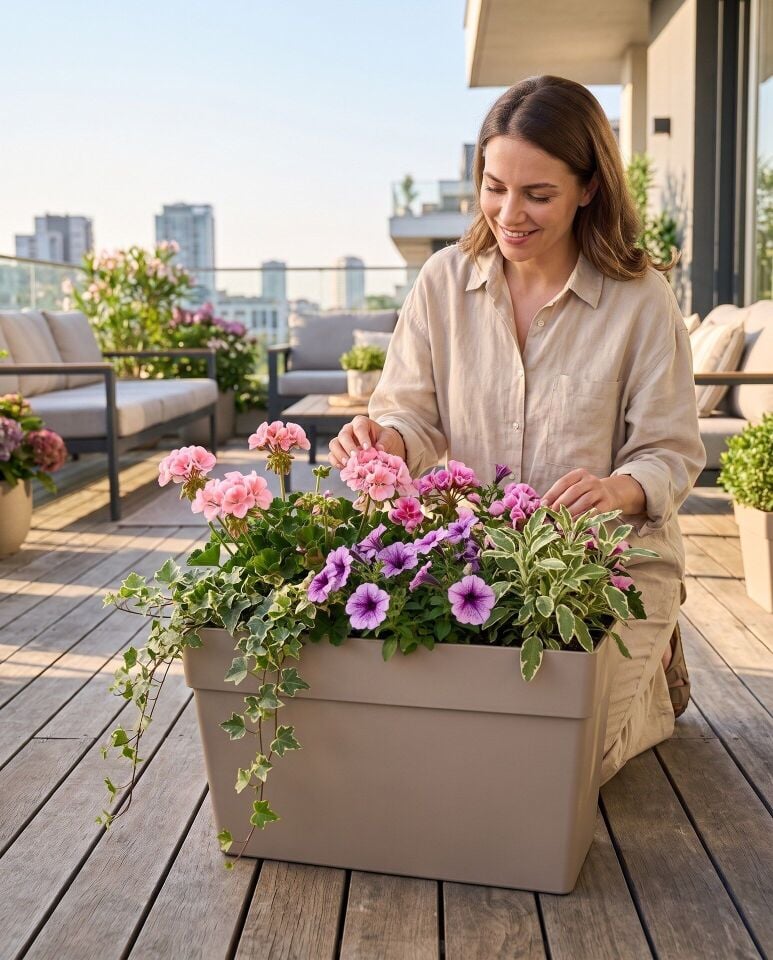 Yalı Balkon Saksı 2 NO - Mocha