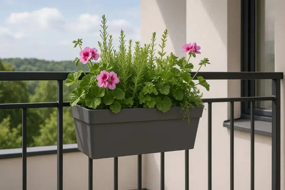 Yalı Balkon Saksı 2 NO - Antrasit