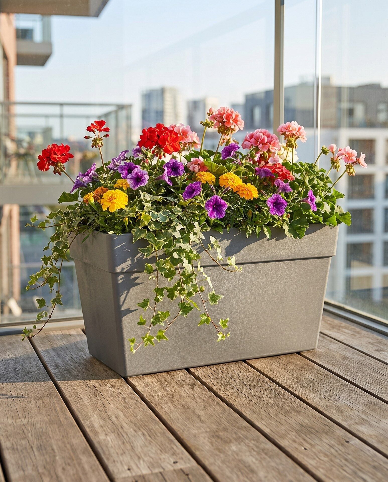 Yalı Balkon Saksı 2 NO - Antrasit