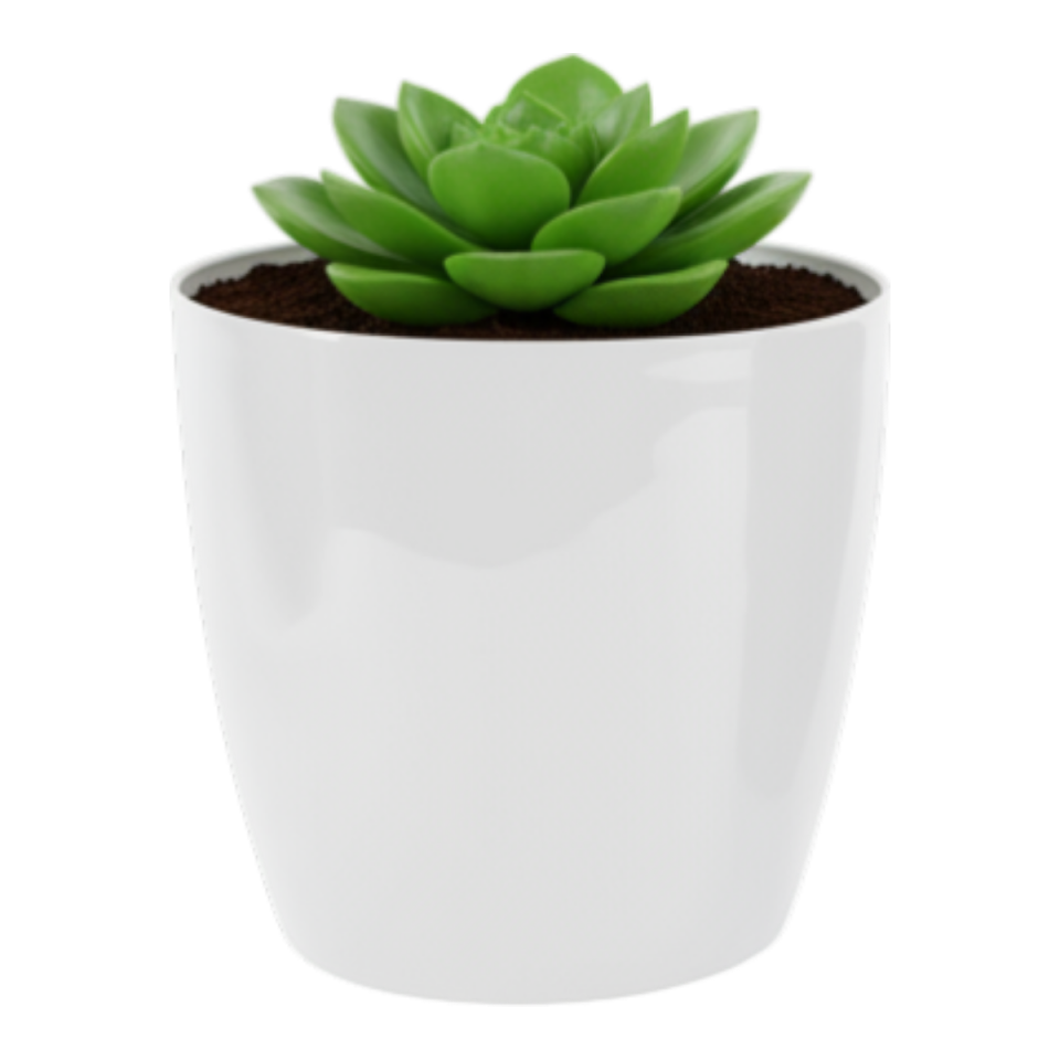 Yakut Saksı Drenajlı 1 NO - Kirli Beyaz