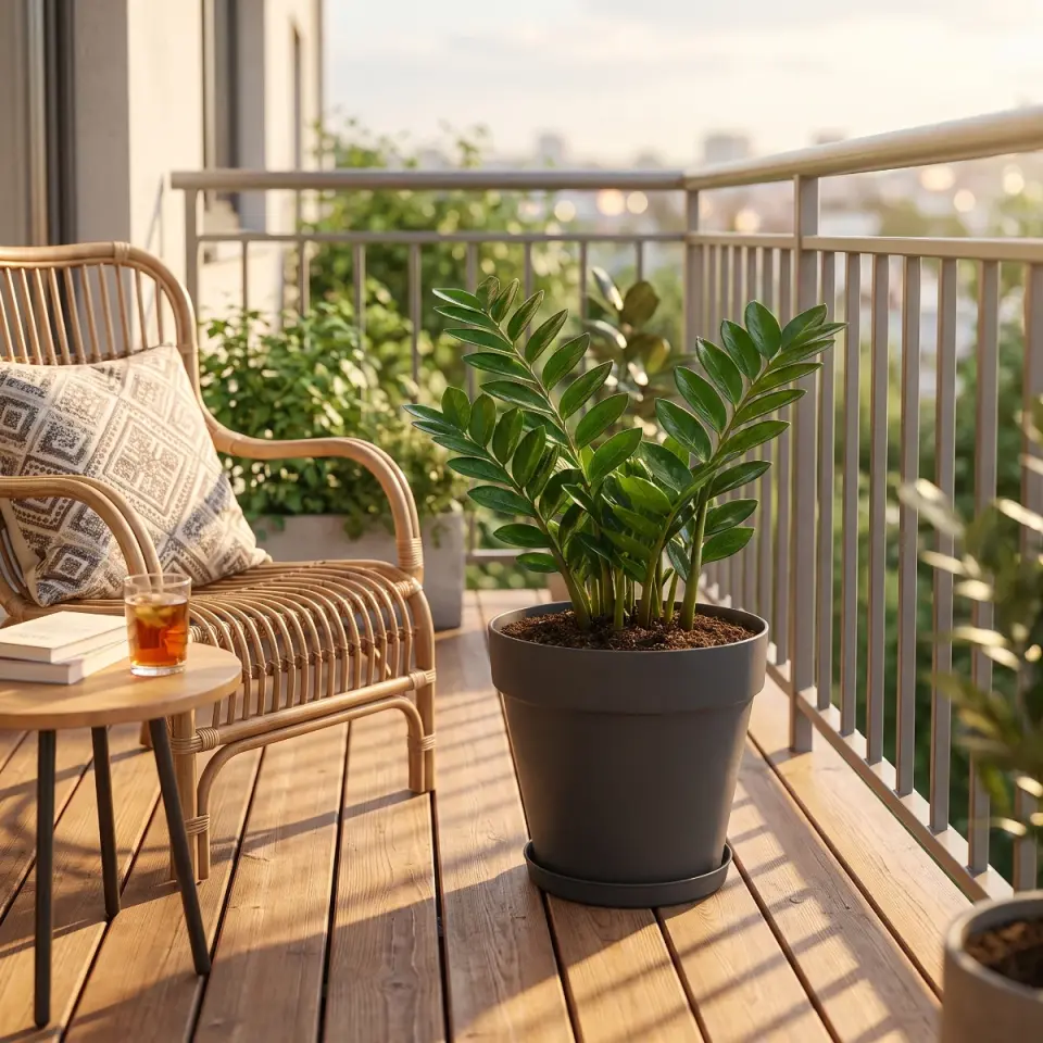 Yalı Saksı 6 NO Antrasit balkon