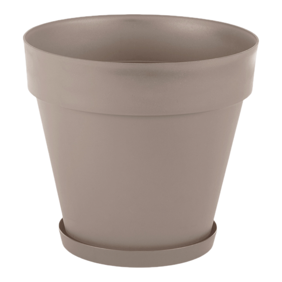 Serinova Yalı Saksı Tabağlı 8 No Mocha – Plastik Saksı