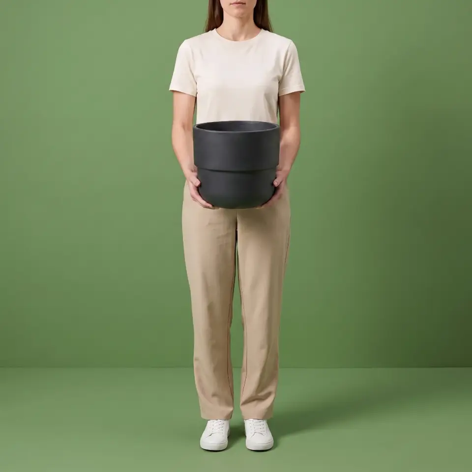 Kuple Saksı 4 NO - Siyah
