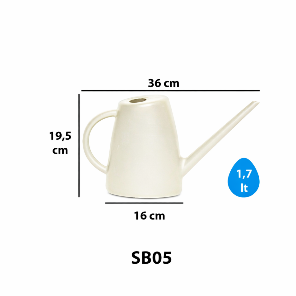 Serinova Sulama Bidonu Beyaz – Plastik Saksı