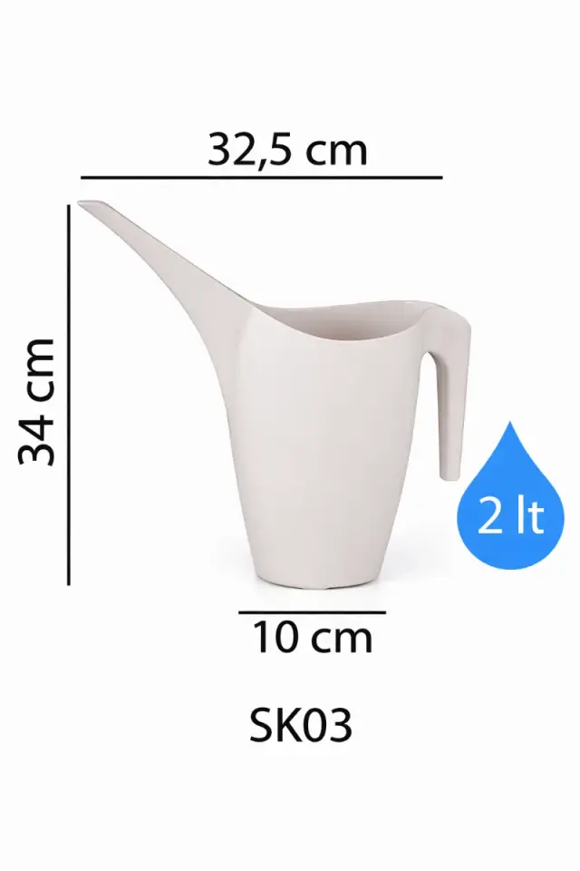 Sulama Kabı Plastik 3 NO - Kirli Beyaz