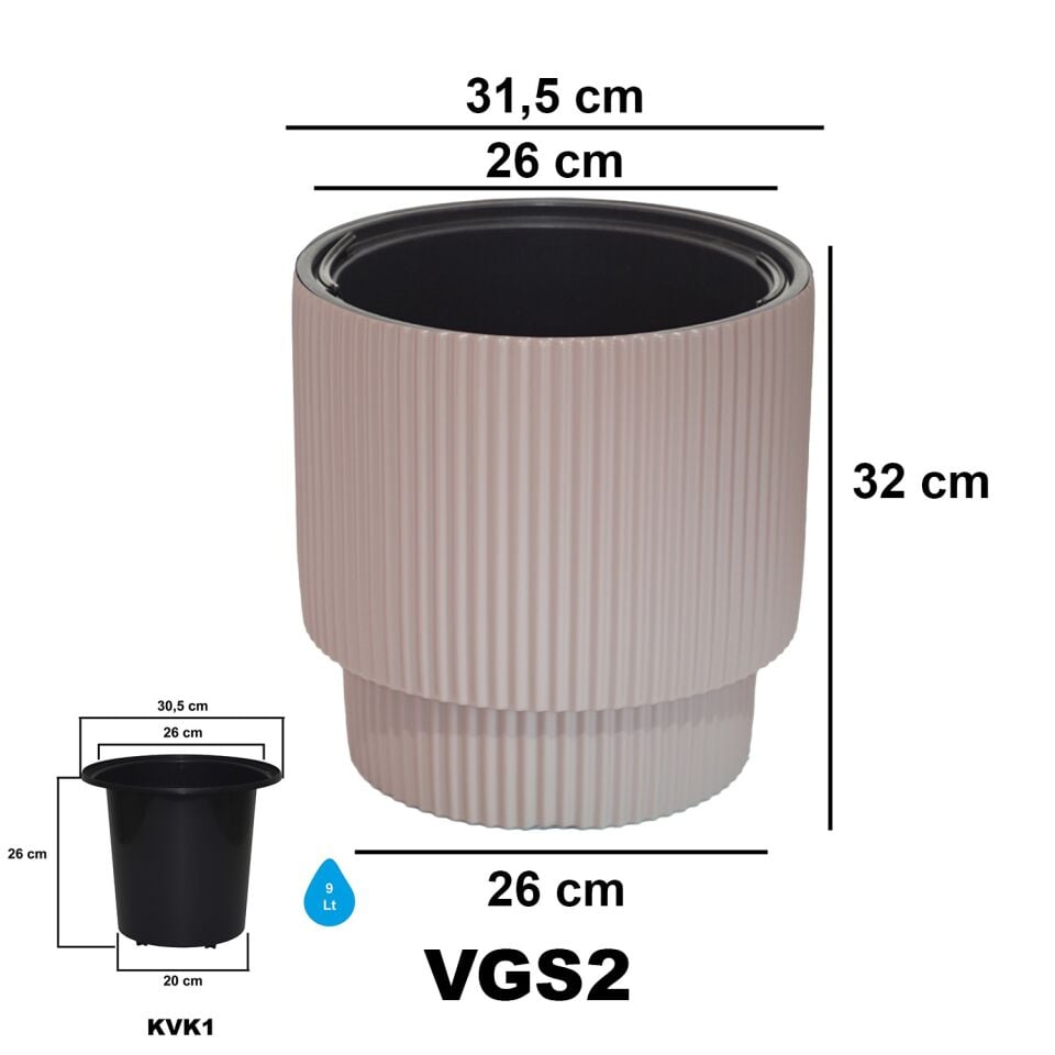 Serinova Vega Saksı 2 No 2 NO – Plastik Saksı