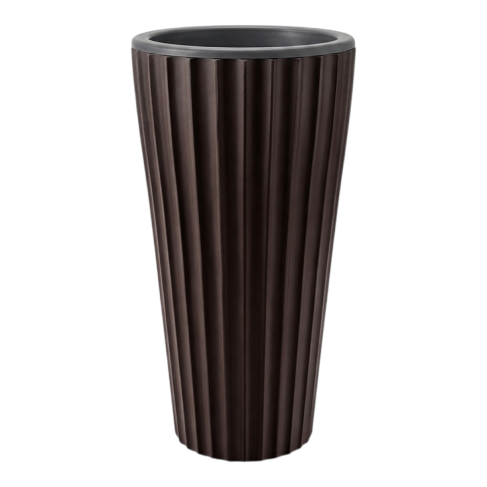 Lilyum Vazo Saksı Kahverengi - 2 NO