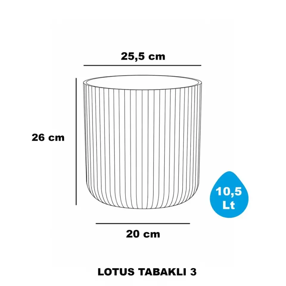Serinova Lotus Tabaklı Süt Beyaz 3 No – görsel 2 – Lotus Tabaklı Süt Beyaz -