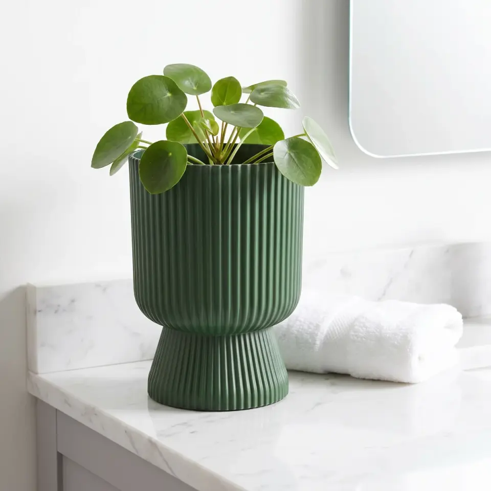 Lotus Vazo Zeytin Yeşili 1 NO banyo mermer tezgah