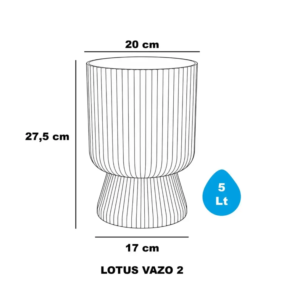 Serinova Lotus Vazo S Siyah 2 No – görsel 2 – Lotus Vazo S.Siyah -