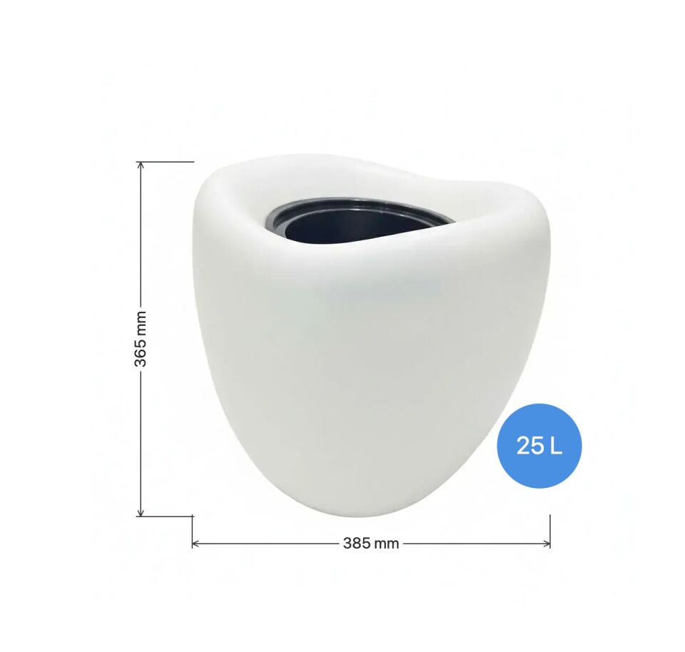 Lale Saksı Beyaz - 2 NO