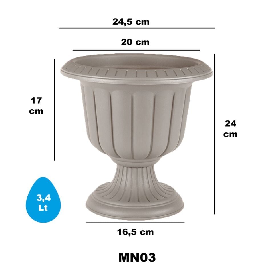 Nergiz Saksı 3 NO - Mocha