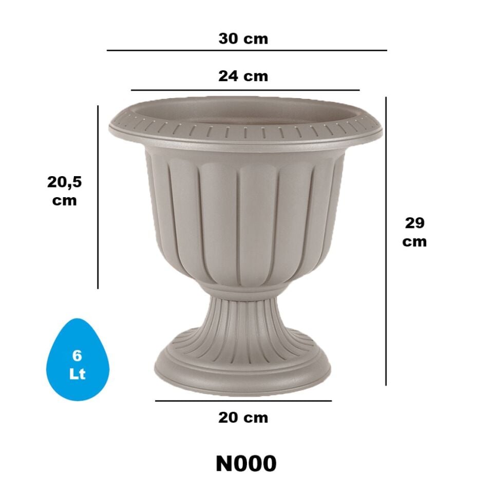 Nergiz Saksı 4 NO - Mocha