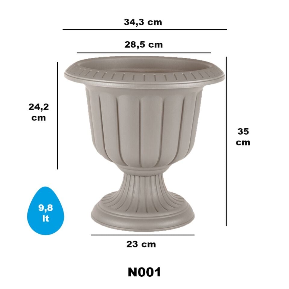 Nergiz Saksı 5 NO - Mocha