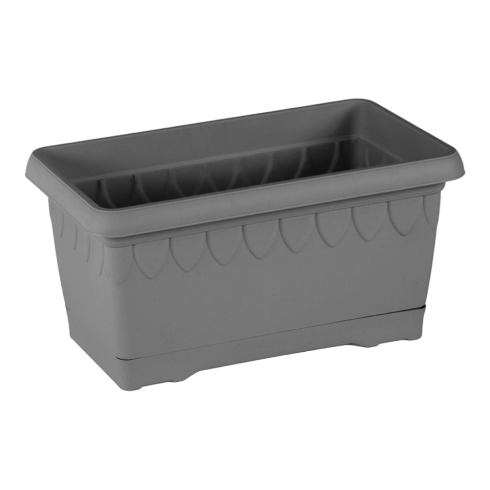 Damla Balkon Saksı 1 No - Antrasit