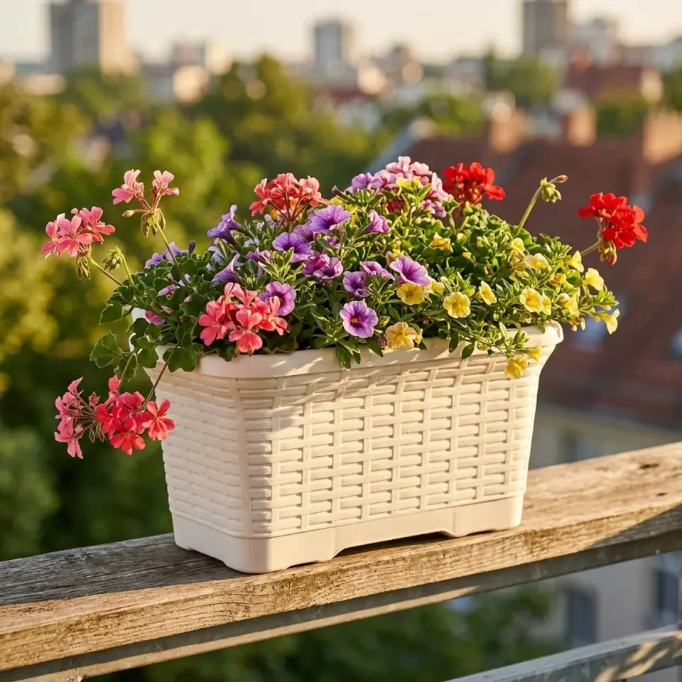Hasır Balkon Saksı