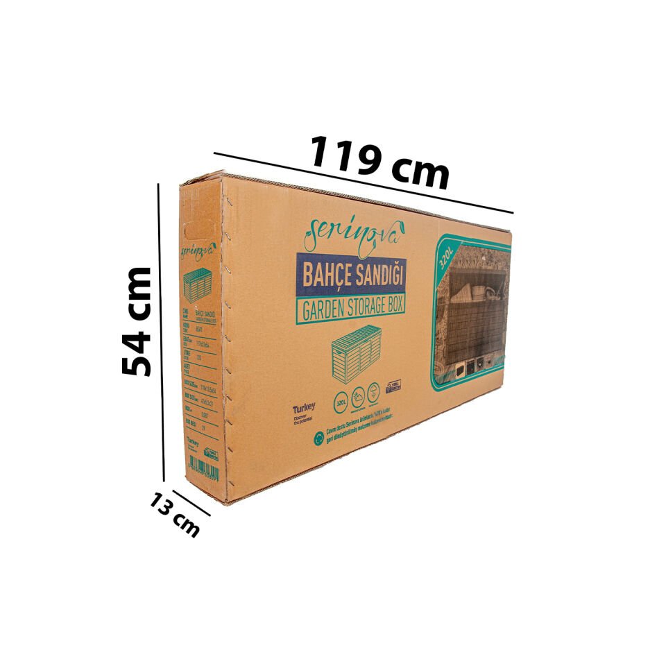 Serinova Bahçe Depolama Sandığı 320L – UV Dayanımlı Dış Mekan Sandığı