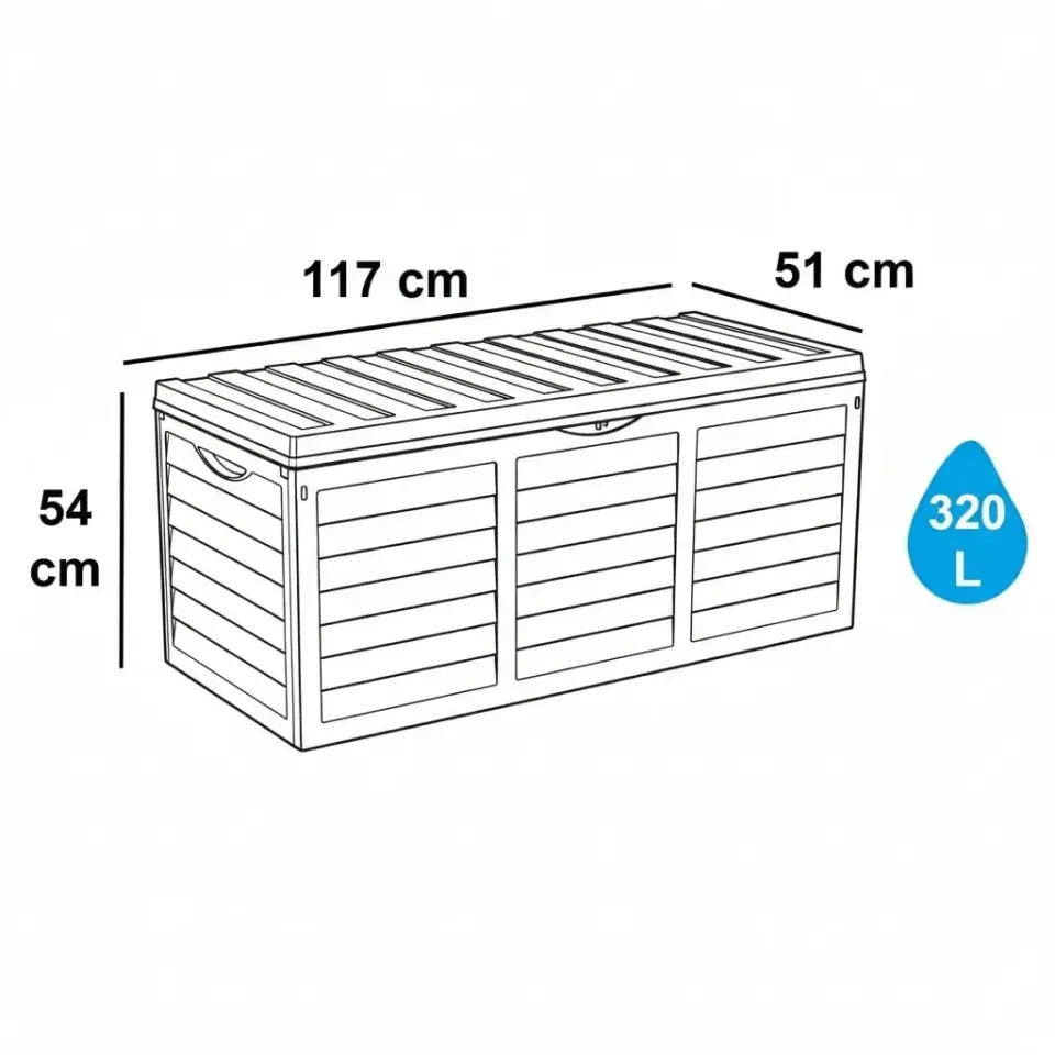 Bahçe Depolama Sandığı 320L