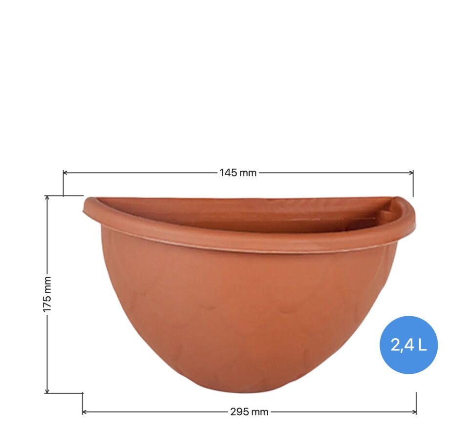 Damla Duvar Saksı 2 NO - Kiremit