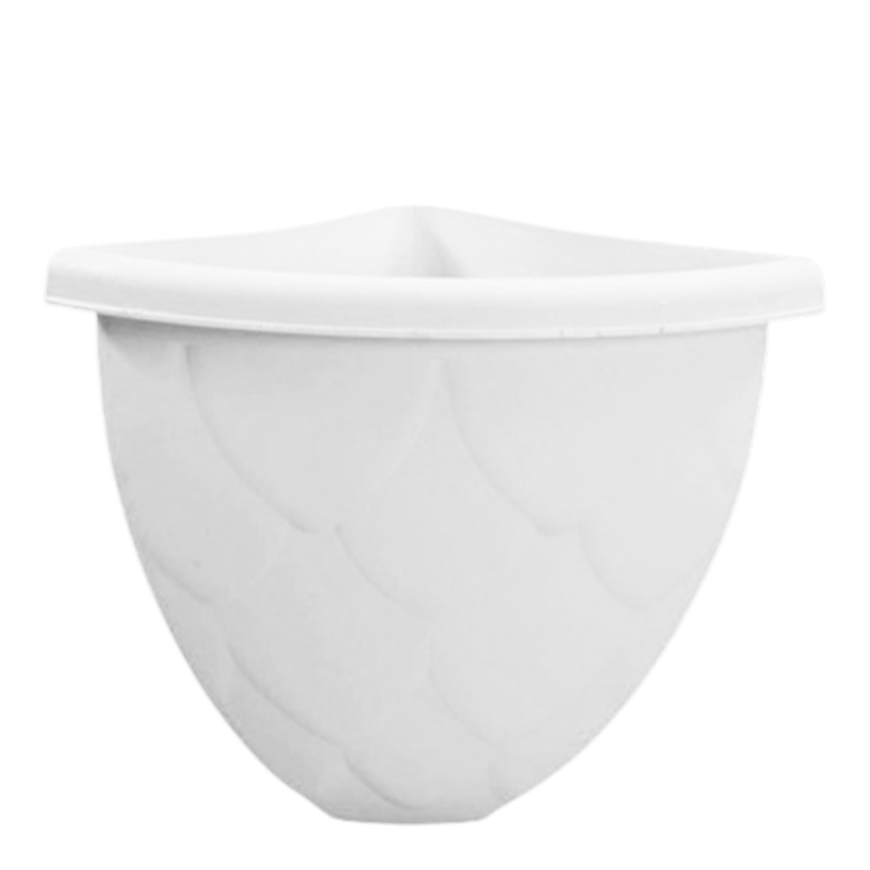 Damla Köşe Saksı 1 NO - Beyaz