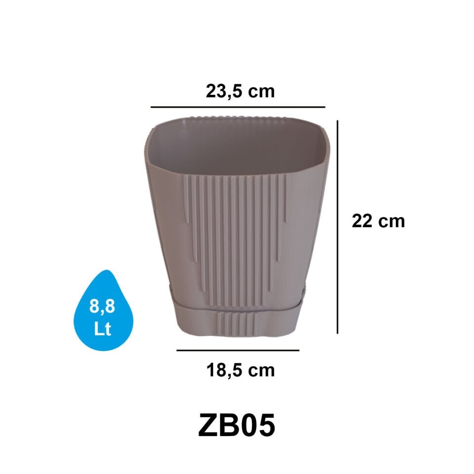 Serinova Zambak Saksı Mocha - 5 NO