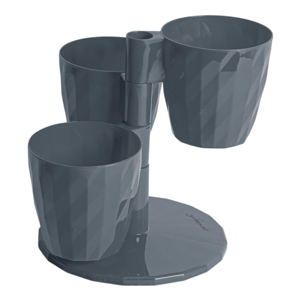 Dönence Saksı 3'Lü Set 1 NO - Antrasit